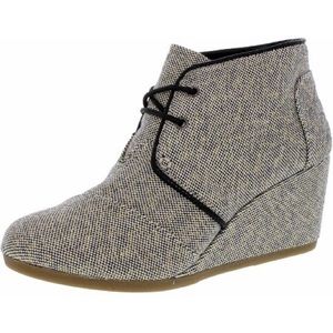 SOLD TOMS Metallic Linen Desert Wedge Boot SOLD